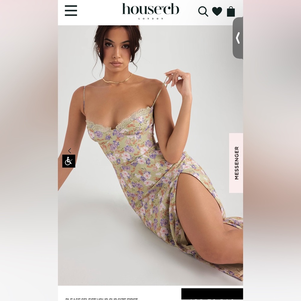 House of Cb Charlotte peony print corset dress